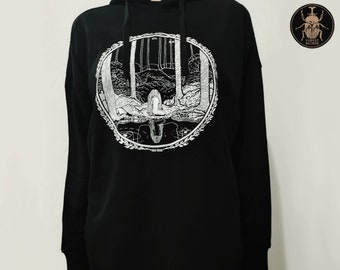 Sweat à capuche princesse Tuvstarr Art | Coton foncé gothique Academia