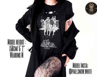 -shirt Sorcières dansantes | Doux gothique foncé Academia Fashion