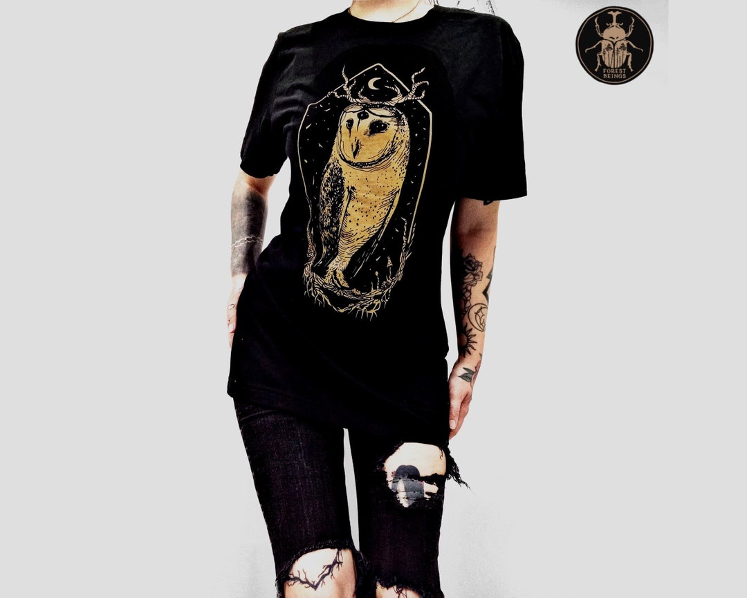 Stolas UNISEX Goth Shirt Alternative Clothing Witchy Barn Owl Fairy ...