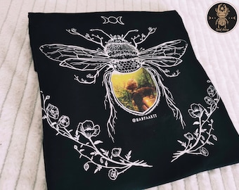 Bee Shirt | Aesthetic witchy clothing honey bee tshirts plus size pastel goth alternative uncommon goblincore pagan gothic wicca t-shirt