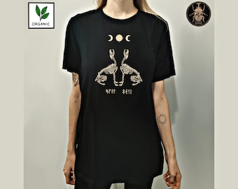 -shirt loups vikings Sköll et Hati | T-shirt païen scandinave en coton bio