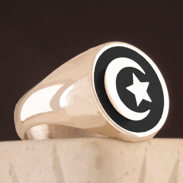 Bague Malcolm X en argent, bague en argent brillant, bague homme en pierre noire, bijoux de tous les jours, cadeaux d'anniversaire, bague homme classique fait main chevalière