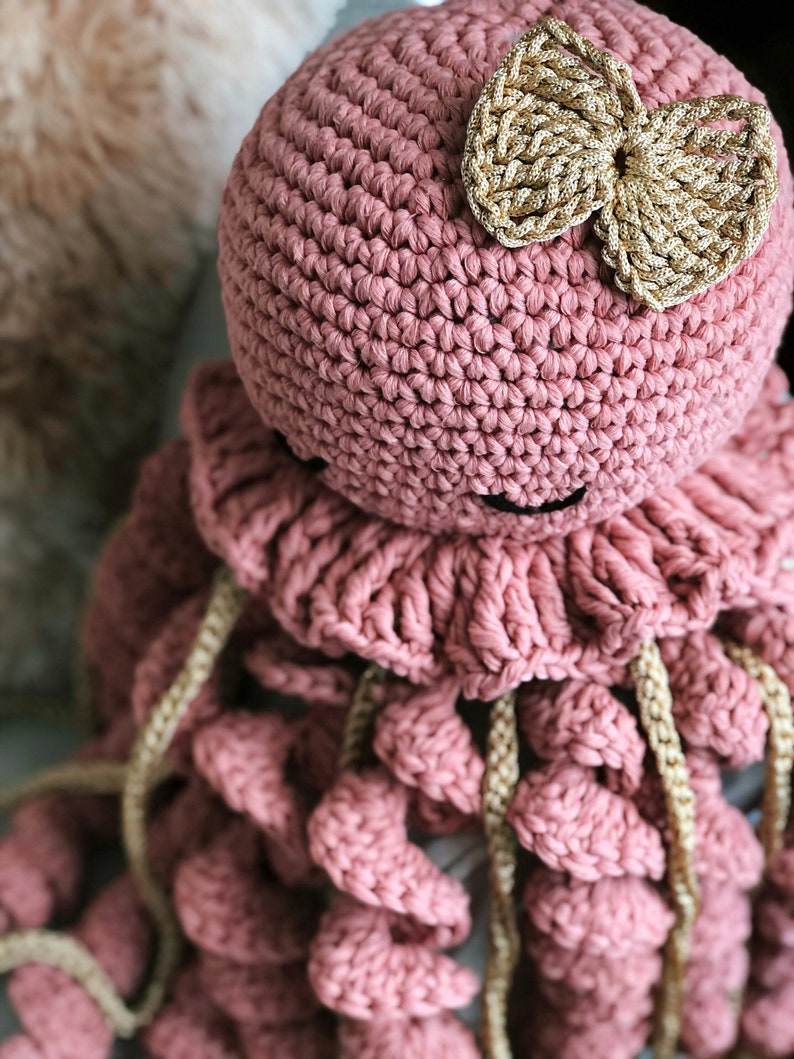 Crochet Large Jellyfish Toy Baby and Kids Plush Stuff Etsy