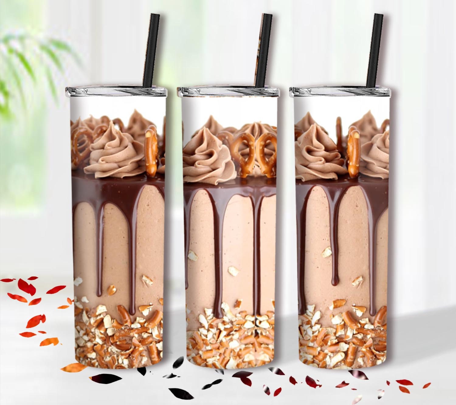 Cake Tumbler Cake Print Skinny Tumbler Stainless Steel Etsy