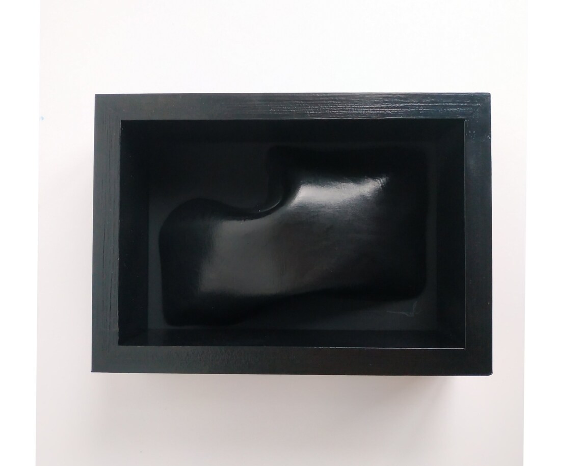 Black framed artwork. Modern 3d wall panel. Black abstract bas Etsy