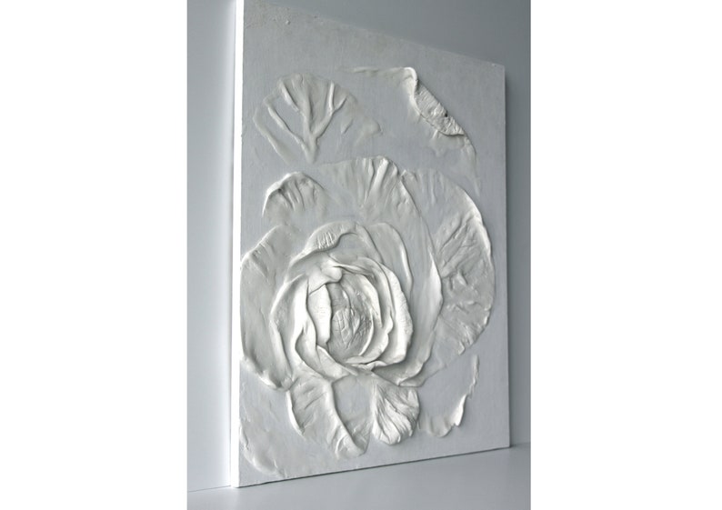 Large art deco panel wall hanging. White ceramic wall Etsy