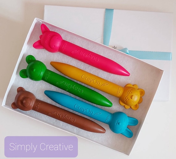 Chunky Animal Crayons- Colouring- Party Favours- Gifts For Kids- Novelty Crayon Shapes