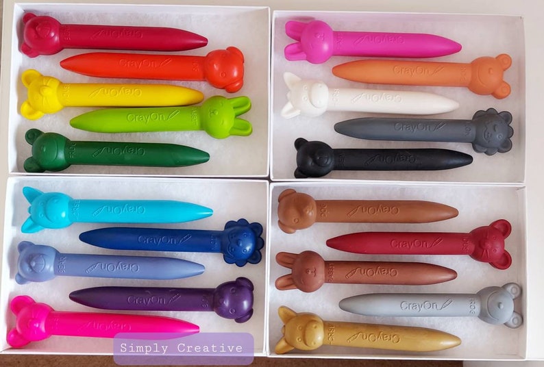 Chunky Animal Crayons- Colouring- Party Favours- Gifts For Kids- Novelty Crayon Shapes image 10