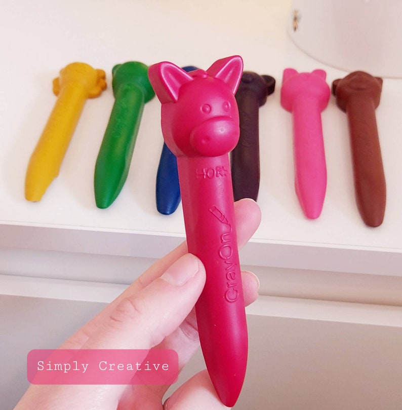 Chunky Animal Crayons- Colouring- Party Favours- Gifts For Kids- Novelty Crayon Shapes image 3