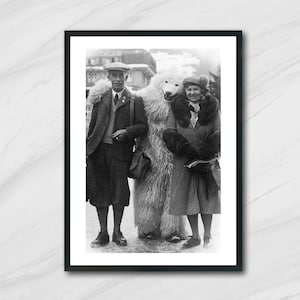 Bear Couple, Alpes, France, Black And White Photography, Wall Art, Vintage Photo, Mountain, Climbing. Mat Gelatin silver print