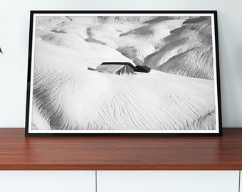 CHALETS 2018 Alpes, France, Black And White Photography, Wall Art, Mountain, Skiing, Climbing.