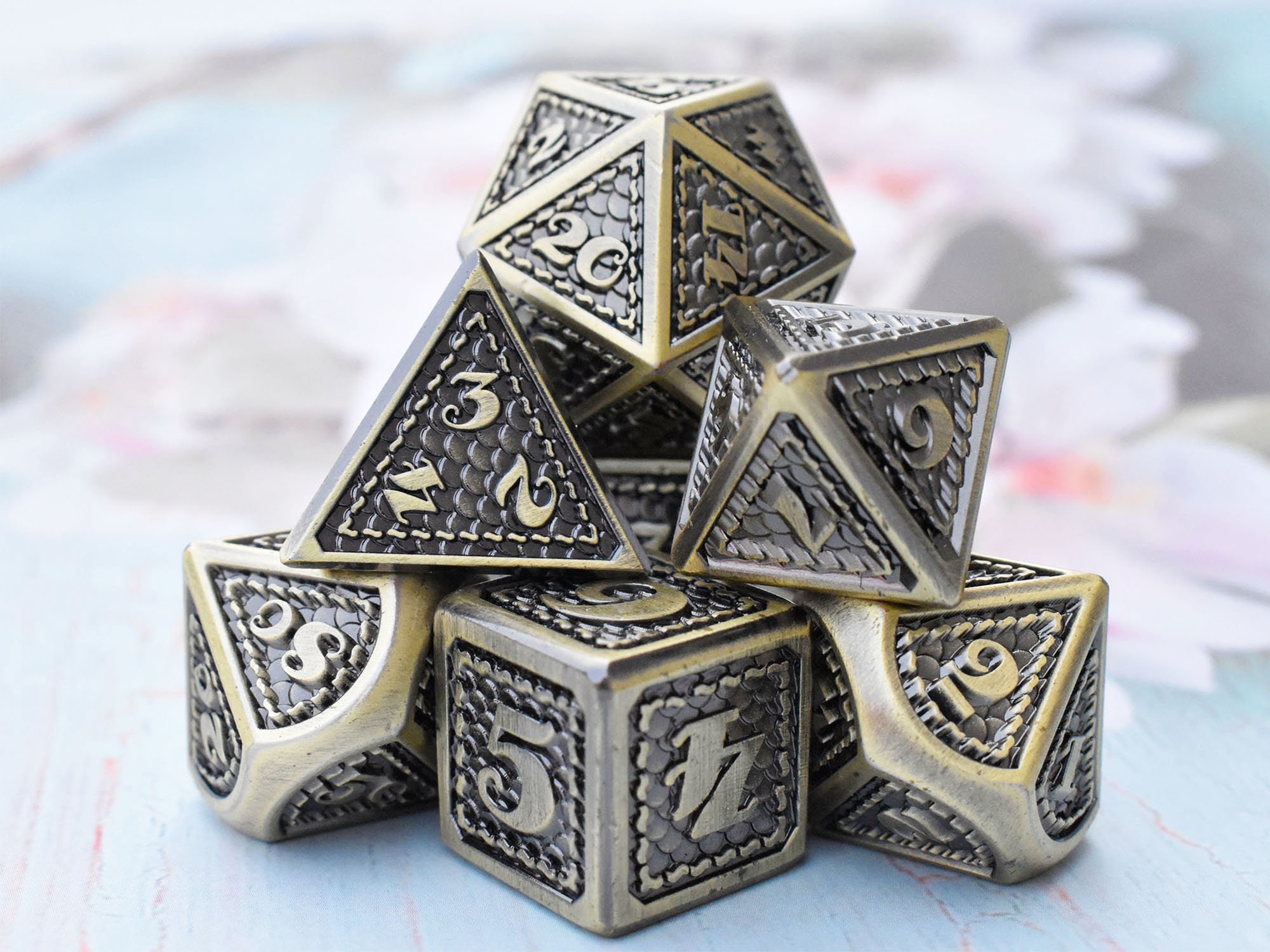 Metal DND Dice Set Metallic Dice for Dungeons and Dragons DND Etsy