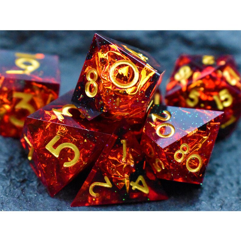 RPG Dice, DND Dice Set, Resin Dice, Polyhedral Dice Set, Dungeons and Dragons Dice, Role Playing Game Dice D4 D6 D8 D10 D12 D20 