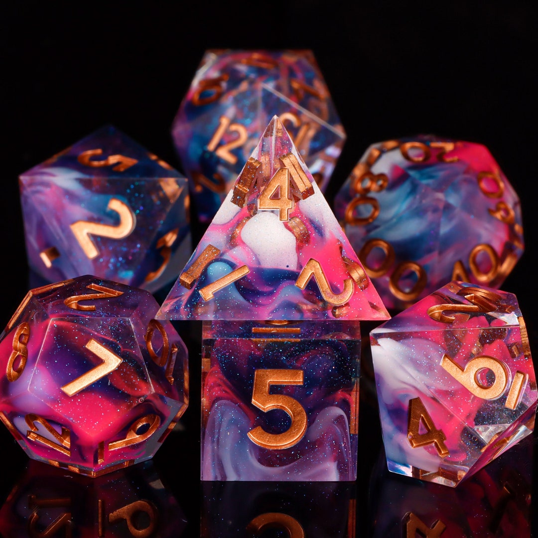 DND Resin Dice Set D&D Dice Set Rpg Role Playing Dice Set Etsy