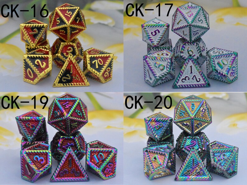 Dragon Scale Dice Metal Dnd Dice Polyhedral Dice Set the Etsy