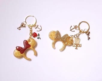 Beauty and the Beast Minnie ears keyring - Minnie ears keyring Beauty and the Beast