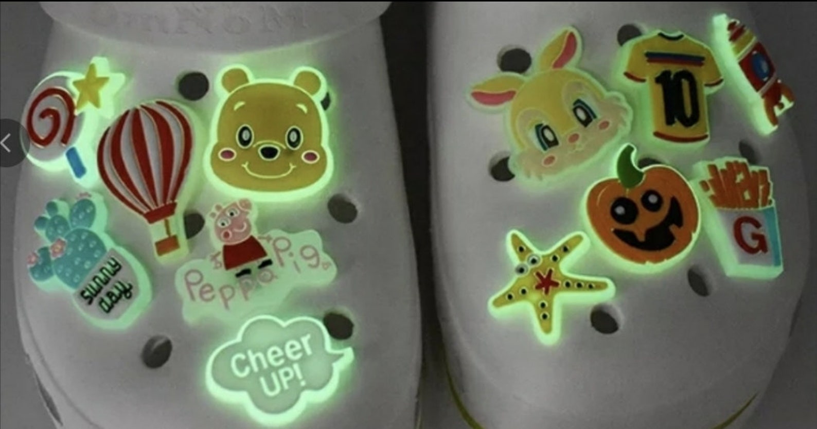 12pcs Shoe Charms Crocs Glow in Dark Shoe Bracelet Charms Etsy