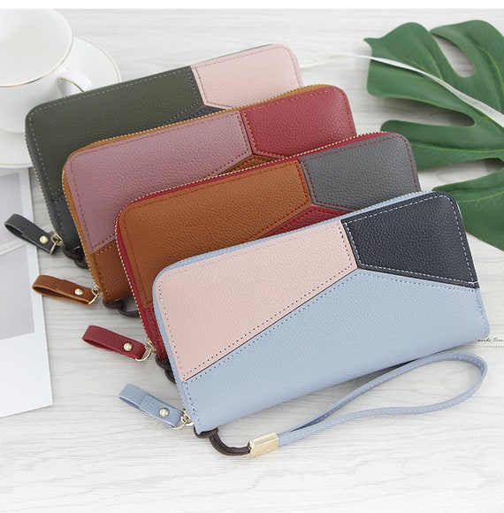 Purse for Lots of Cards Ladies Wallet Womens Wallets Genuine Leather RFID  Blocking Button Close Purse R13 Berry - Etsy UK | Wallets for women,  Genuine leather, Purses