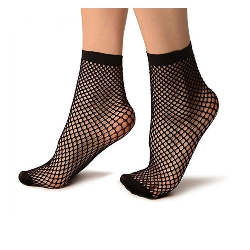 Fishnet Socks Mesh Ankle Short Socks-Blac – W.T.I. Design