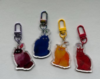 Pikmin Cats 4-pack Keychains