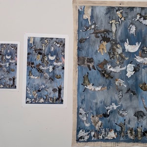 Raining Cats 18x30 Print Internet Cats Smudge Lil Etsy Raining Cats 18x30 Print Internet Cats Smudge Lil Etsy