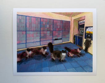Noodle Mail Delivery 9x11" Print