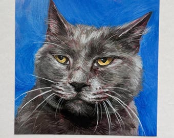 Pudge Cat Mini Print 4x4"