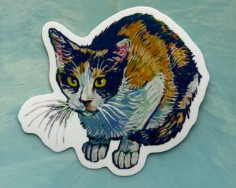 Calico Crouch Sticker