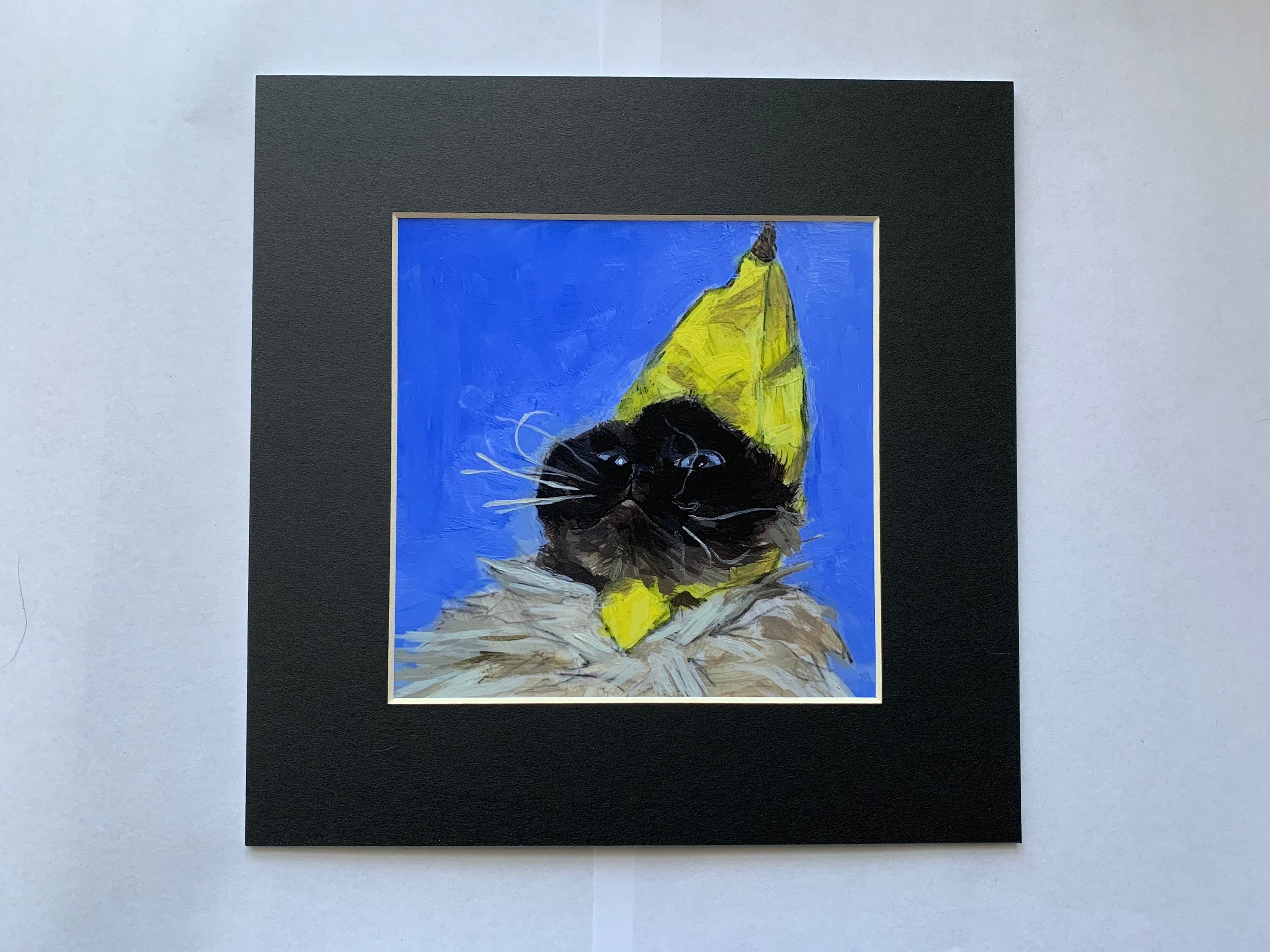 I draw the angry cat no banana meme Photographic Print for Sale