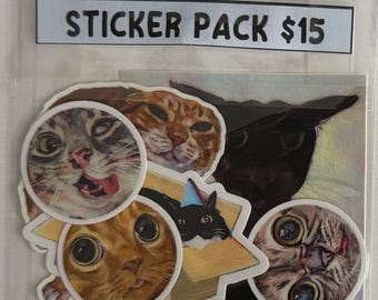 Internet Cat Sticker Pack! 6 stickers