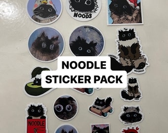 Noodle Sticker Pack! 16 stickers