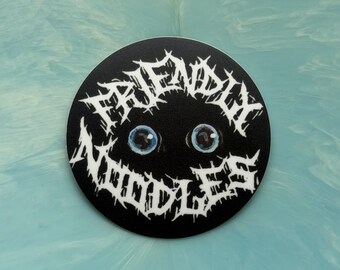 Friendly Noodles Metal Logo Sticker