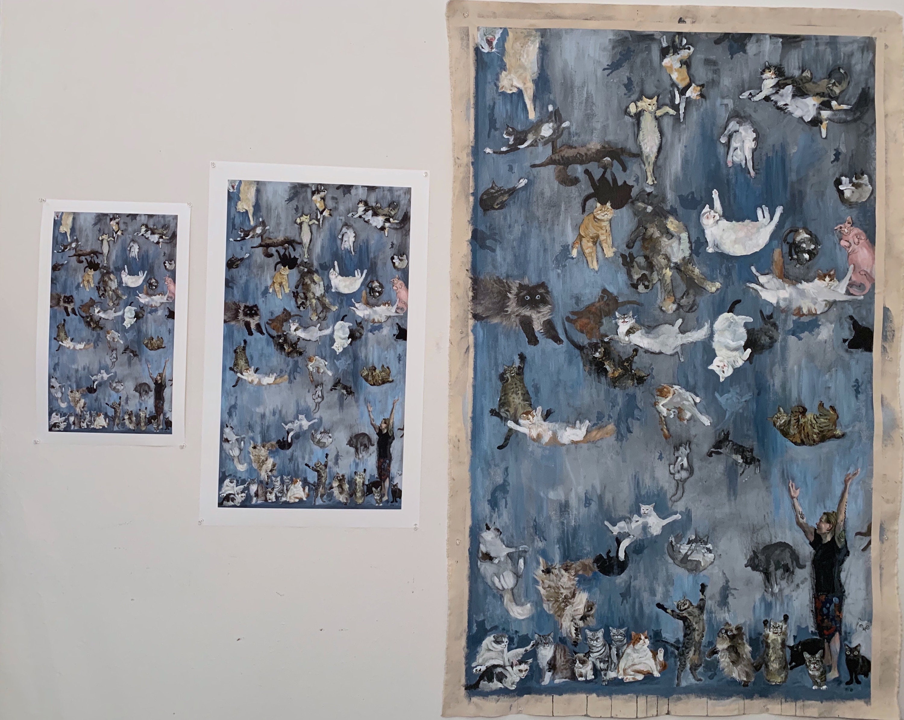 Raining Cats 18x30 Print Internet Cats Smudge Lil Etsy