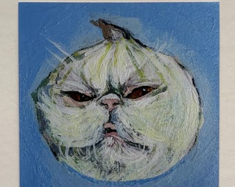 Onion Cat Mini Print 4x4"