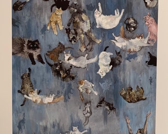 Raining Cats 12x20" Print