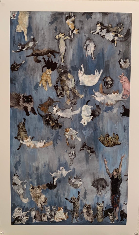 Society6 ケース Floating Cats by Kitten Rain Siamese Cat Watercolor Print | Cat Wall Art | Kitten Artwork