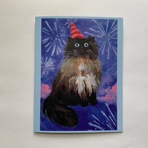Noodle Birthday Card, friendly noodles, happy birthday, cat birthday card, funny cat, eyes, bday, b-day, anniversary, stationary, noodle cat
