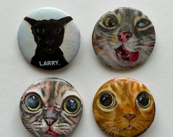 Internet Cat Pinback Button 4 Pack