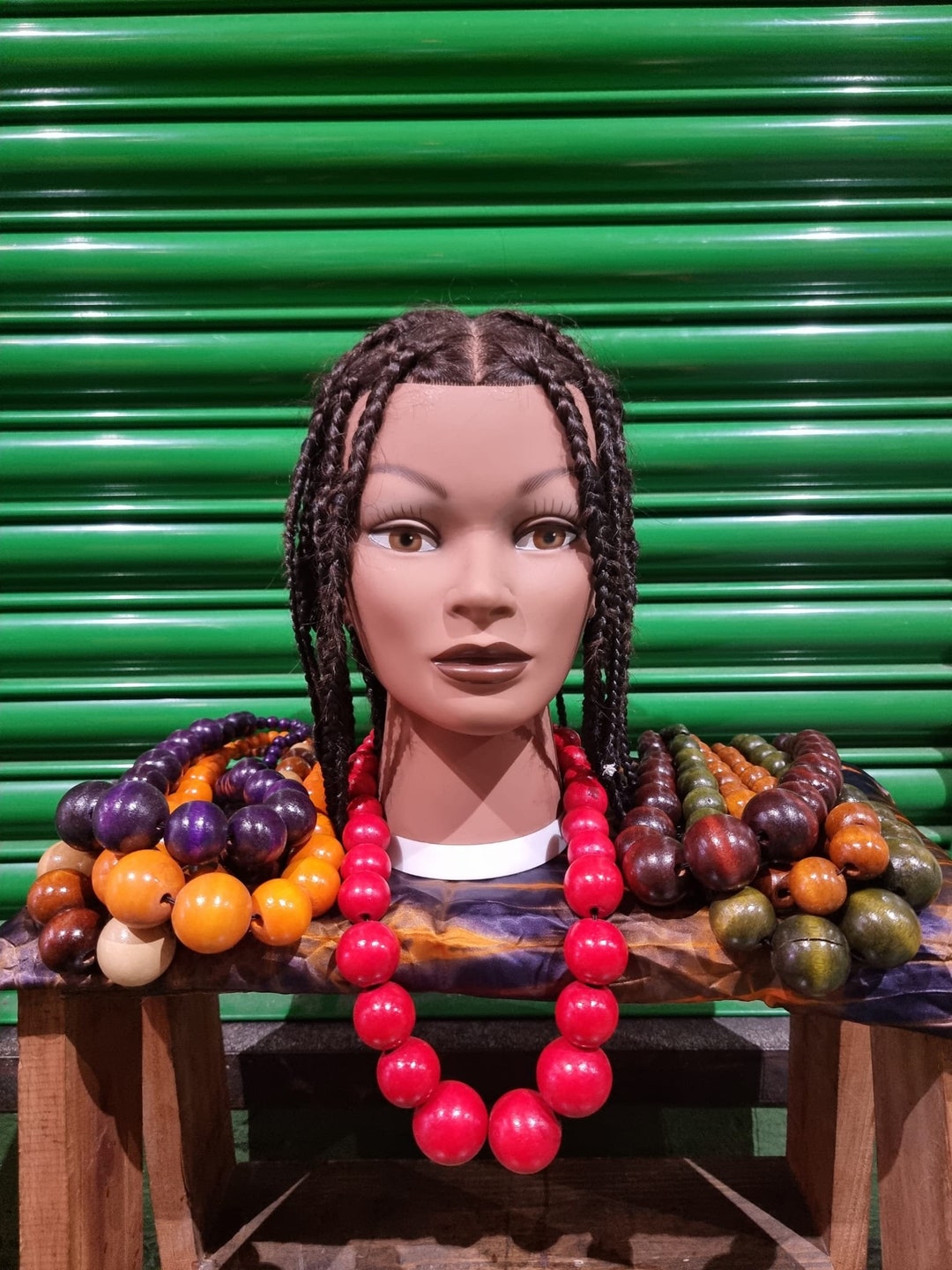 RM20 Big Beaded Wood Necklaces Etsy