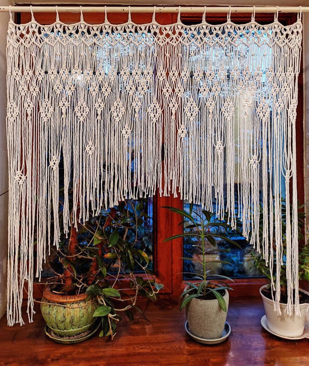 Macrame Window Design Arch Macrame Curtain,macrame Curtain, Window Macrame Curtain, Macrame ...