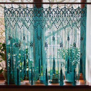 Decor Macrame curtain, Banner Macrame,Macrame wall art.Window curtain.Curtain.Home decor.