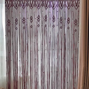 Decor Macrame curtain, Macrame panel, Banner Macrame,Macrame wall art.Window curtain.Curtain.Home decor.