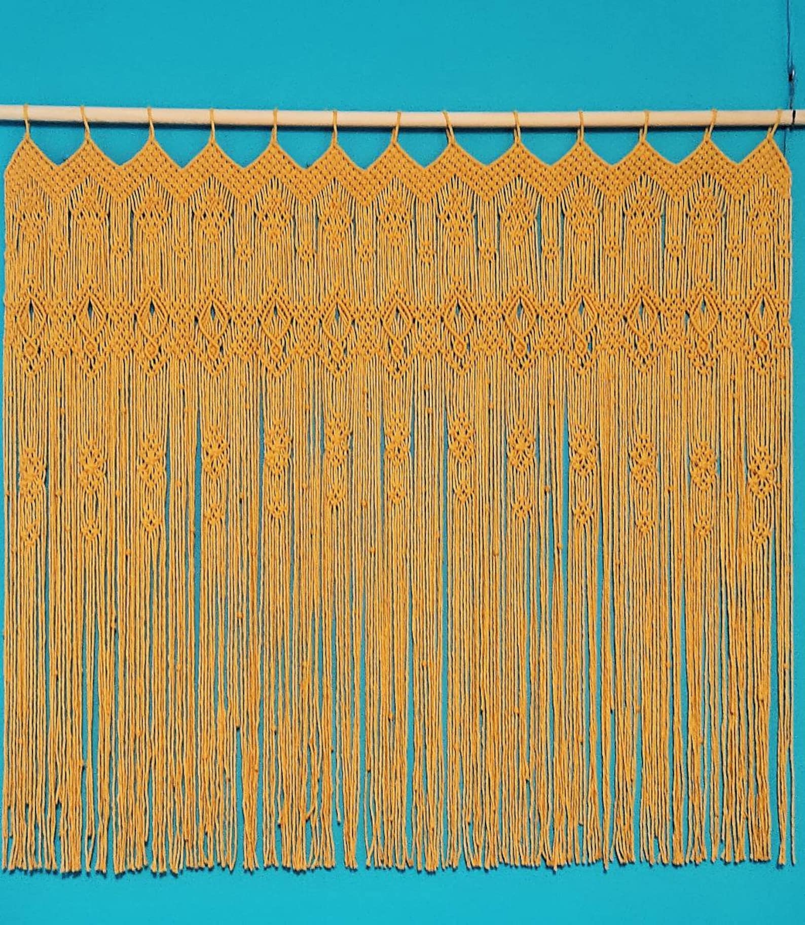 Decor Macrame Curtain Large Macrame Curtain Macrame Panel Etsy