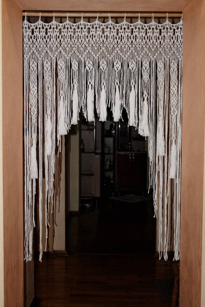 Wedding Macrame large Macrame Curtain Arch Macrame Curtain Etsy