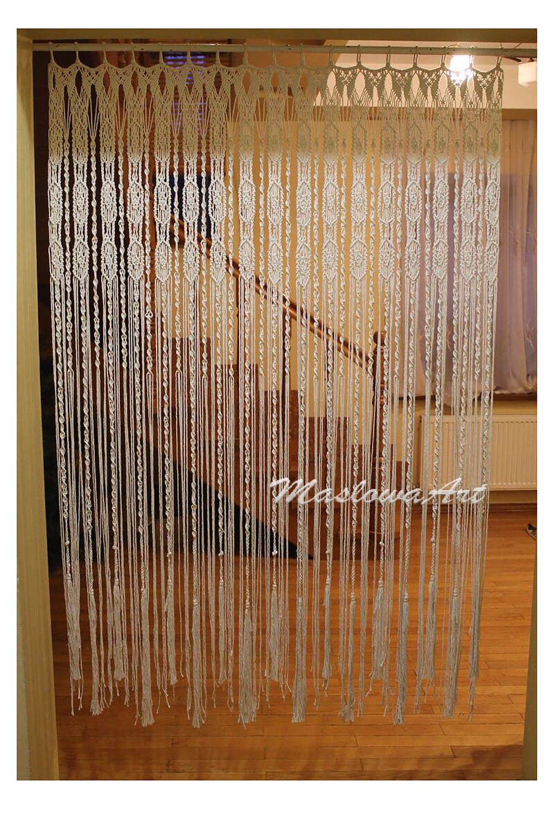 Macrame Curtain. Macrame Panel. Window Curtain. Macrame Wall Etsy