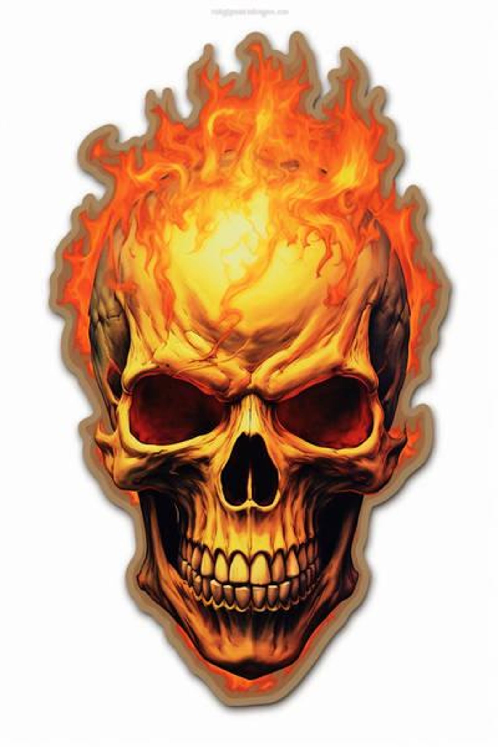 Ghost Rider Fire Skull Sticker Printable | 3 Pcs Pack | PNG Transparent ...