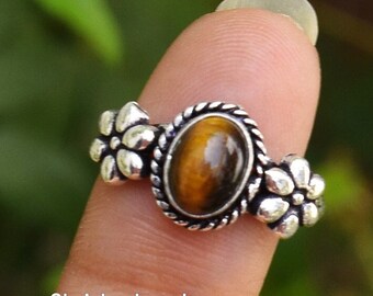 .925 Solid Silver Genuine BROWN TIGER'S EYE GIRLS' FLOWER Pendant 1.3" .925 Solid Silver Genuine BROWN TIGER'S EYE GIRLS' FLOWER Pendant 1.3"