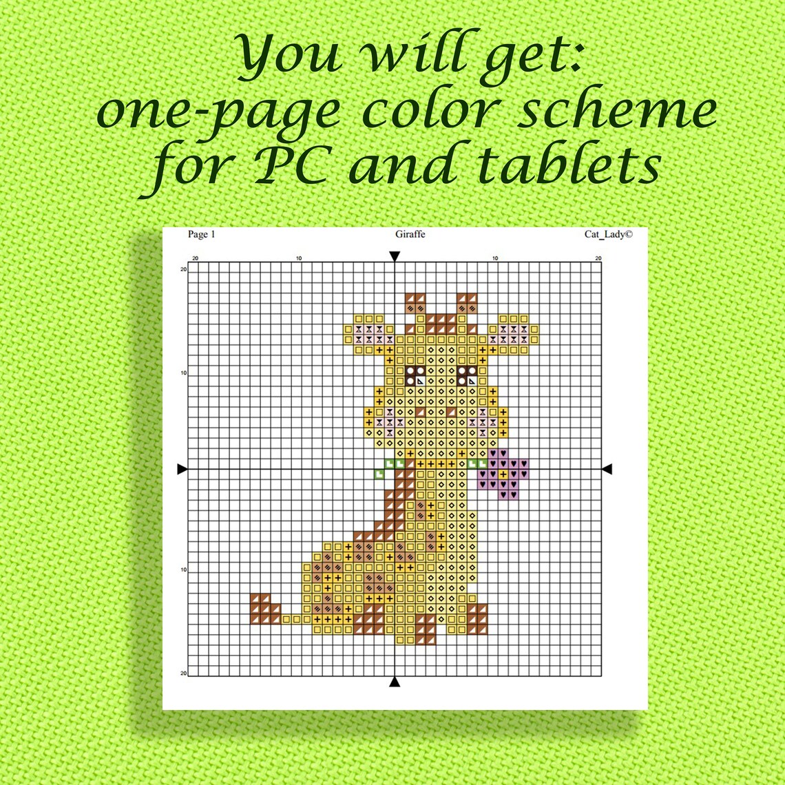 Small giraffe cross stitch pattern Animals cross stitch Etsy