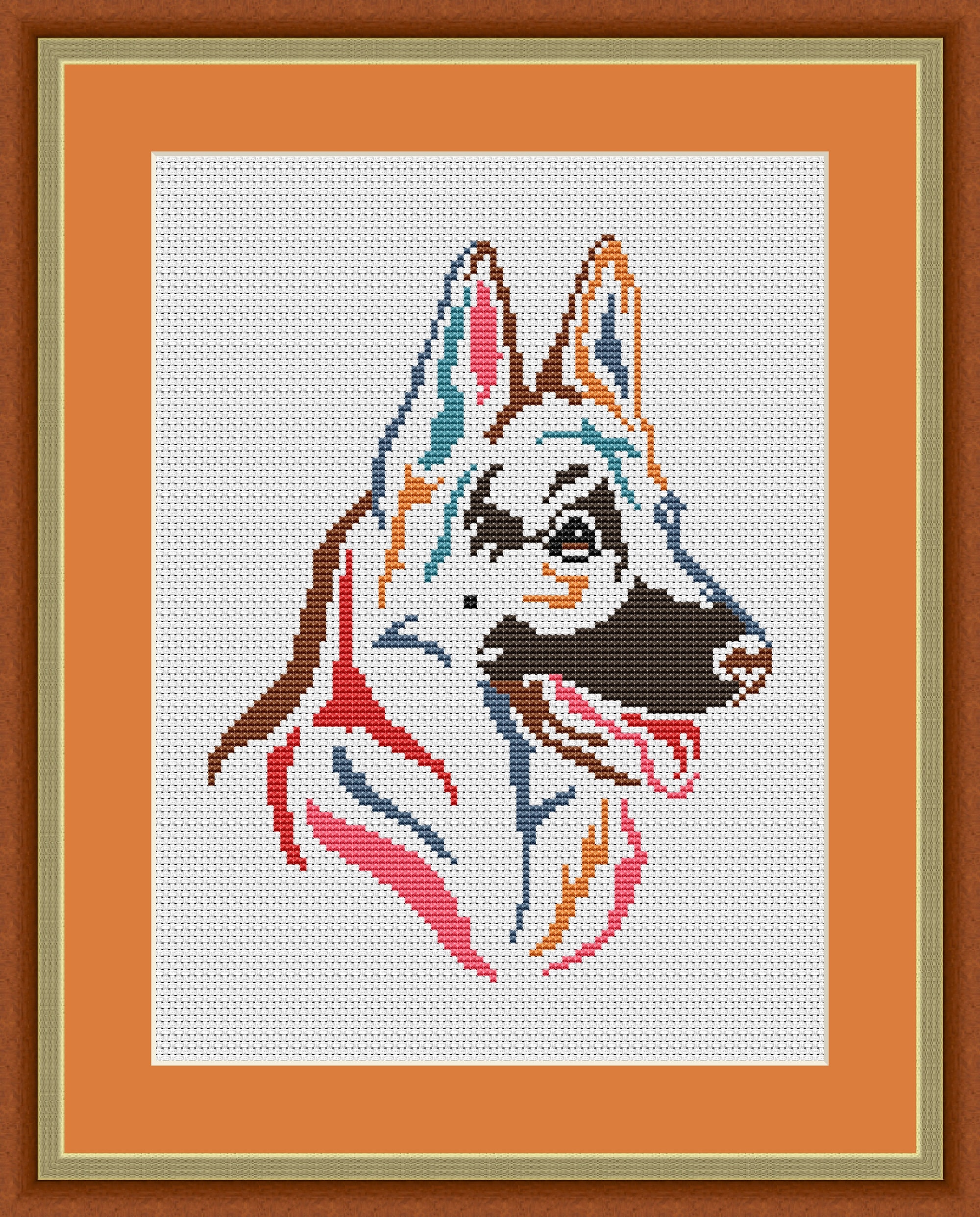 German shepherd cross stitch pattern dog Animals cross Etsy
