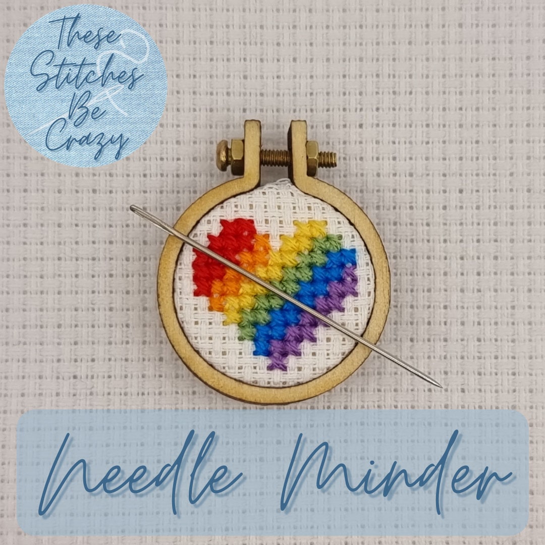 Pride Needle Minder Rainbow Needleminder Heart Needle 